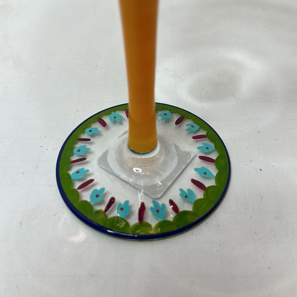 Pier 1 Imports Hand Painted 15 Ounce Margarita Glass - Picture 5 of 6